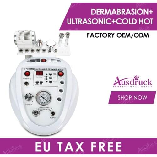3in1 Dermabrasion Diamond Dermabrasion Microdermabrasion Skin Peeling Hot Cold Hammer Ultrasonic Face Eye Beauty Machine NV07
