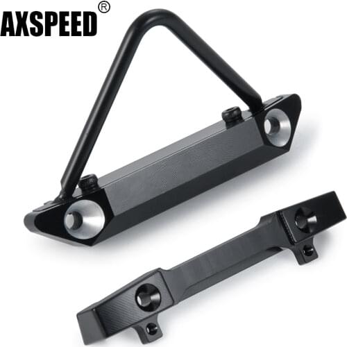AXSPEED Metal Front&Rear Bumper Fixed Mount Crossmember for Axial SCX24 90081 AXI00001 AXI00002 1/24 RC Crawler Car Truck Parts