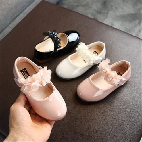 Childrens Flats Kids Girls Shoes Princess Party Performance Shoes Big Student Girl Shoes for Kids Soft Sole Leather Flats