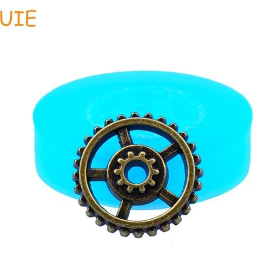 ST005U Steampunk Watch and Gear Mold Silicone Mould 17mm - Cupcake Decoration Charms Sugarcraft Molds, Food Safe