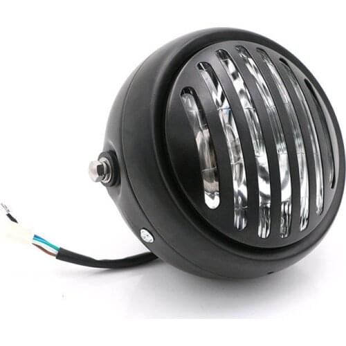 Grill Retro Side Mount Clear Headlight Lamp For Dyna Shadow Rebel Suzuki Bandit