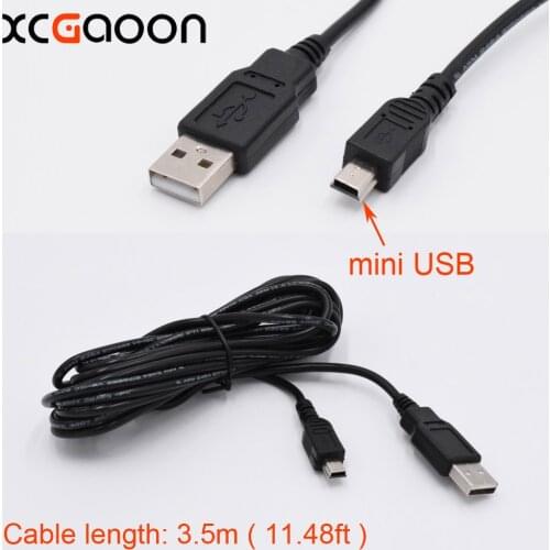 XCGaoon Quality Car Charging mini USB Cable for Car DVR Camera Video Recorder / GPS / PAD etc, Cable lengh 3.5m ( 11.48ft )