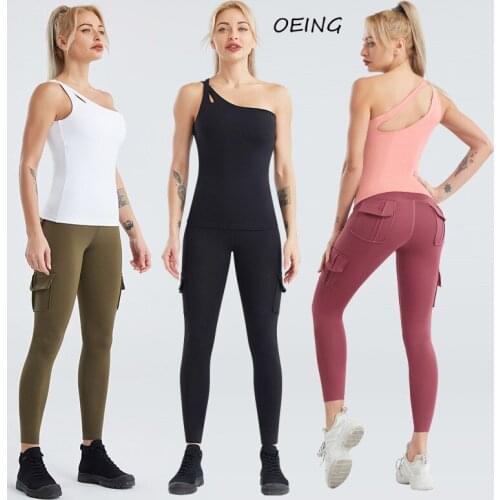 Gym Set Sport Yoga Set with Pockets 2 Piece Set Workout Clothes for Women Sport Leggings Women