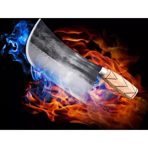 Forged Kitchen Knife High Carbon Clad Steel Cleaver Knife for Meat Bone Fish Fruit Vegetables Butcher Knife Chinese Chef Knife