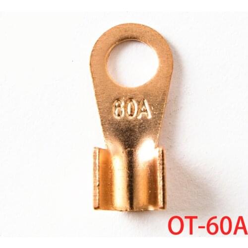 50Pcs 60A Copper Battery Cable Connector Terminal Crimping 4-16mm2 Wire