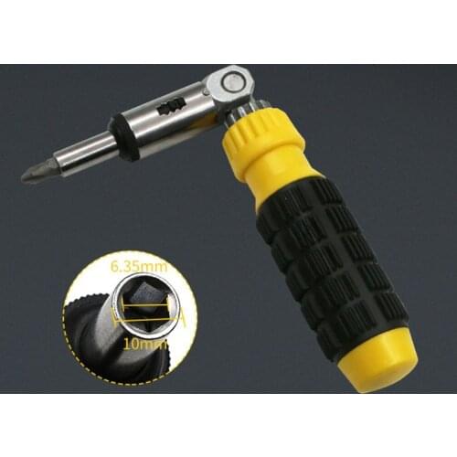 T21D Multi Function Ratchet Screwdriver 0-180 Degree Inside Hexagon Angles Adjustable Wrench