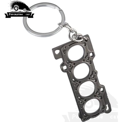 Car modification Turbo cylinder head engine gasket model Keychain Key ring key chain