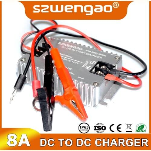 Top-Quality DC 8-36V 12V 24V to DC 14.5V 8A Lithium Battery Charger Converter for Car Solar Dual-battery System
