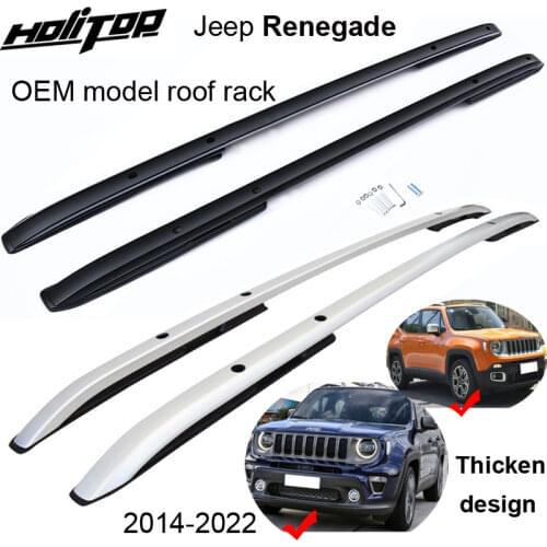 New arrival roof rack roof rail roof bar luggage bar for Jeep Renegade, thicken aluminum alloy,supplied by ISO9001 big factory