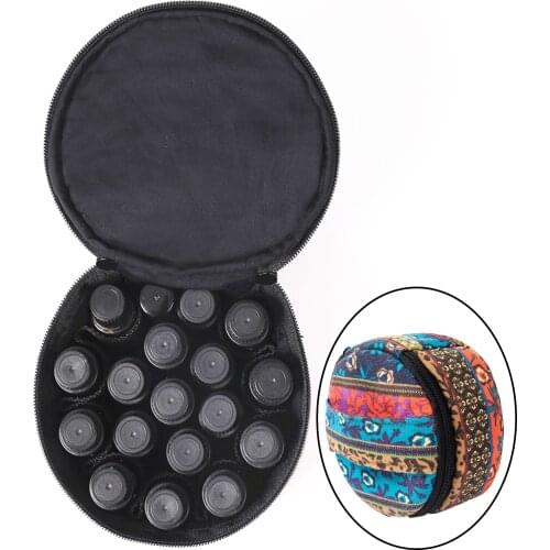 Essential Oil Storage Organizer Case Carrying System for 15ml Bottles Holder Carry Handle on Top Double Zipper