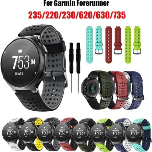 New Watchband Sport Silicone Wrist Strap For Garmin Forerunner 230 620 235 735 735XT Replacement Watch Band Bracelet Accessories