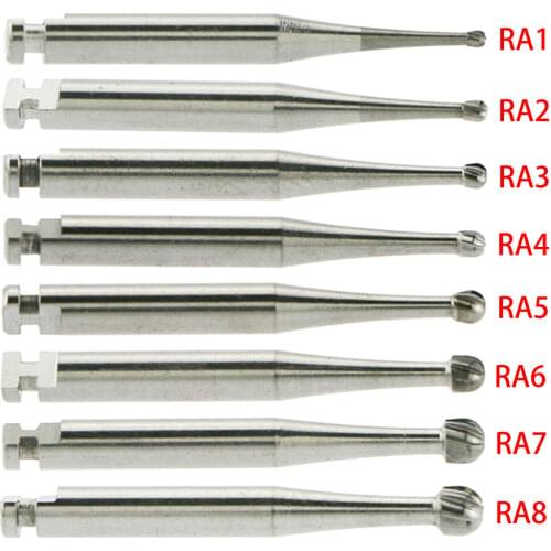 SBT Dental Tungsten Carbide Latch Burs Round Drill RA 1 2 3 4 5 6 7 8 Low Speed