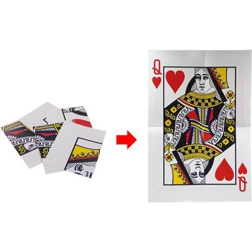Broken Q Restore Magic Tricks Stage Close Up Magic Jumbo Poker Recover Broken Magie Mentalism Illusion Gimmick Prop Toy for Kids