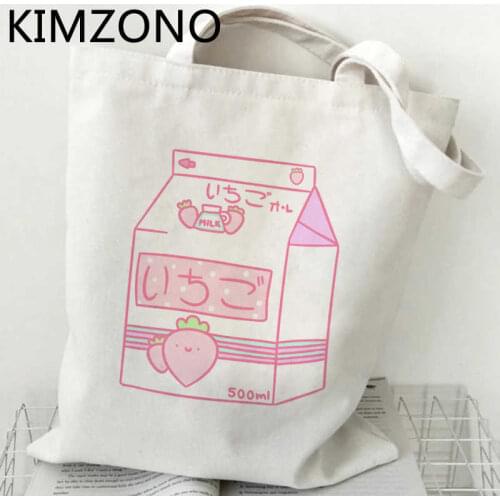 Strawberry shopping bag bolsa tote eco shopper reusable shopper bag sac cabas string grab