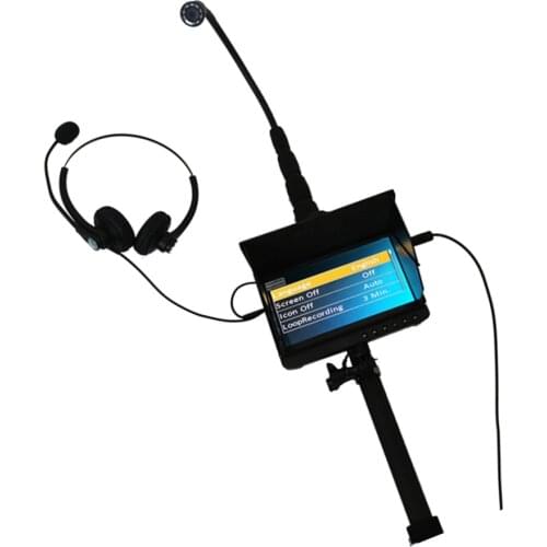 5m Telescopic Pole 1080P Life Search Camera 7" DVR Two-way Talk Car Chassis Checking Detector Explosive Suspect Inspect System