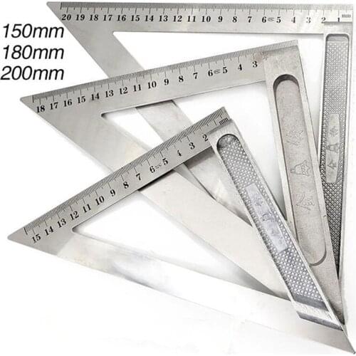 Aluminum Alloy Triangular Ruler Angle Ruler Measuring Tool Aluminium Combination Square Diy Workshop Hardware