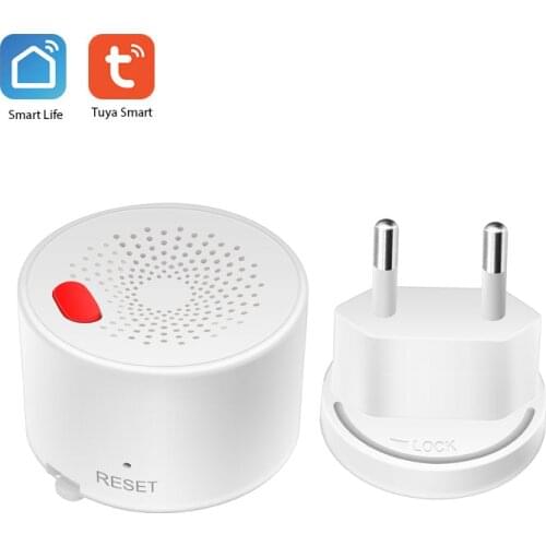 Tuya LPG GAS Detector Alarm Wireless WIFI APP Notification Remote Control Natural Leak Combustible Gas Detector For Home Alarm