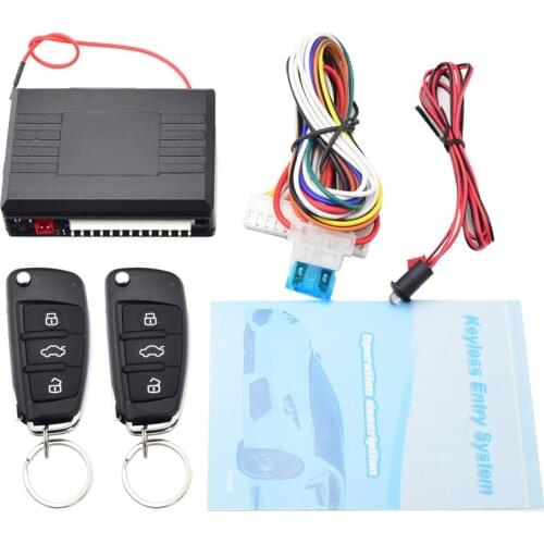Universal Car Alarm Auto Vehicle Door Remote Central Control Lock Locking Keyless Entry System LED Indicate Trunk Release Button