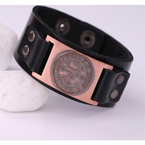 Viking Jewelry Women Men Bracelet Fashion Archangel THAVAEL Written With Strange Rune Wrap Bracelet Design Dropshipping