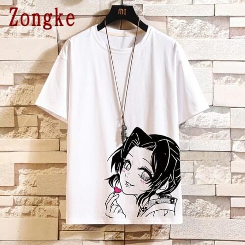 Zongke Kawayi Girl Print T-Shirts Summer Harajuku Streetwear Funny T Shirts For Men Clothing Hip Hop 5XL 2021 New Arrivals