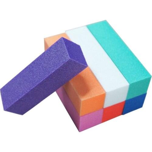 10pcs/Set Colorful Buffer Block Sanding Sponge Nail File for UV Gel Nail Polish Nail Art Pedicure Manicure Nail Buffer File #T1