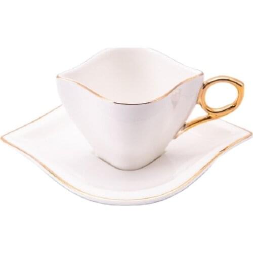 2 personality Coffee Cup Team Infinity Love Double Coffee Cup Suit Porcelain Coffee Underlay Turkish coffee Stylish Design