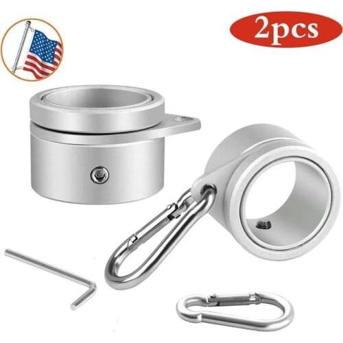 2pcs/set Aluminum Alloy Flag Pole Flagpole Rotating Rings Clip Anti Wrap Grommet Mounting Rings Grommet Clip Attachments Outdoor