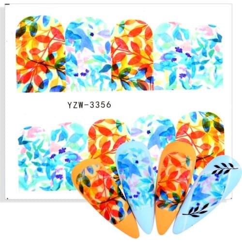 2021 New Designs Nail Water Transfer Sticker New Year Festive Design Nail Art Watermark Slider Manicure DIY Decoration