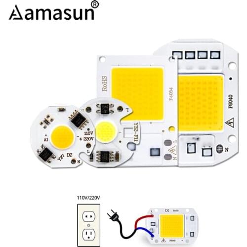 220V 110V 50W 30W 20W 10W 3W 5W 7W 9W COB LED Chip F6040 F4050 Y27 Y32 COB Chip Led Bead No Need Driver DIY Spotlight Floodlight