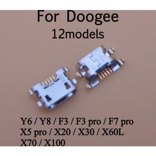 5pcs For Doogee Y6 piano Y8 Y8C F3 F3 F5 mini F7 x5 pro Micro USB connector Charging port jack socket power plug dock