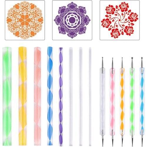 6/18/34/35-piece Mandala Stippling Tool Pen Set Painting Tool Set Reusable Unique DIY Stippling Equipment Kit