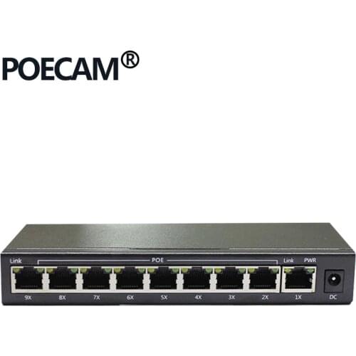 9 Ports Ethernet IEEE802.3af POE switch ip phone camera LED Screen Ceiling AP School Smart city wireless WIFI tablets
