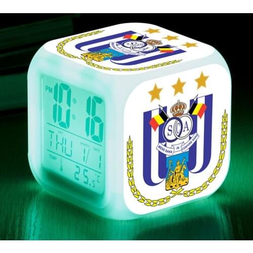 Anderlecht snooze digital clocks reveil projection RSC Anderlecht Team horloge digitale Royal Sporting Club led alarm clock