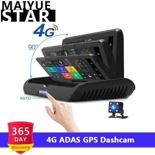 Maiyue star 4G ADAS Car Dashcam Android WiFi DVR Camera Full HD 1080P Dual Lens Auto Dash Camera Navigator GPS Parking Monitor