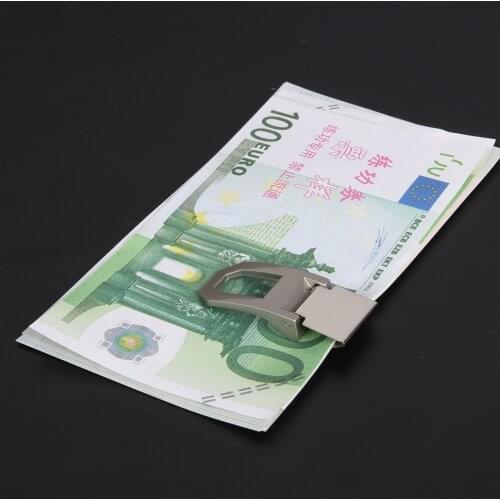 Stainless Steel Arc Hollow out Wallets Clips Name Card Folder Card Wallet Money Clip For Men Wallets Brand Designer Wallet