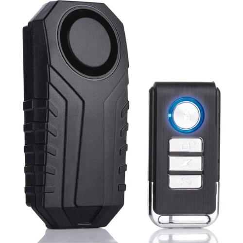 113DB Bike Alarm Wireless Vibration Motion Sensor Waterproof Motorcycle Alarm with Remote