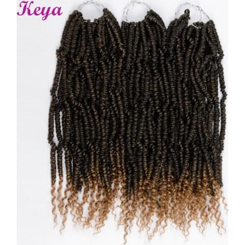 Boom Twist 12 Inch Spring Twist Hair Crochet Hair Synthetic Braiding Hair Extensions Passion Twist Hair For Black Women