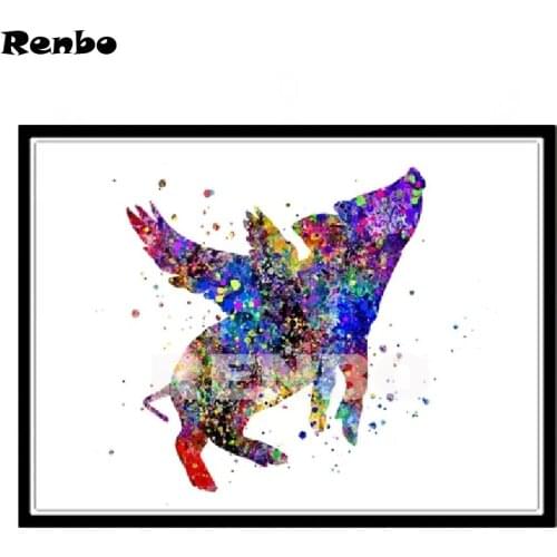 Embroidery beads,Diamond mosaic,DIY 5D Diamond painting,Flying Pig,3D Diamond art,full square Rhinestone Cross-Stitch kits A823