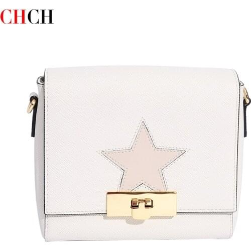 CHCH Genuine Leather Crossbody Bags Women Small Handbag Brand Designer Vintage Pattern Bags Bolsos