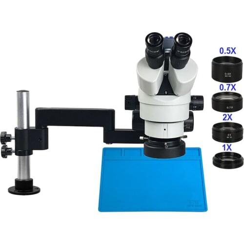 38MP Digital Camera HDMI USB Trinocular Rotate Microscope Arm Stand Stereo 144 Light for Cell Phone Repair Instrument Tools