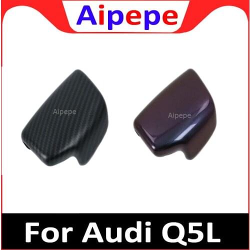 For Audi A4 S4 RS4 B9 A5 S5 RS5 Q5 Q7 Car Gear Shift Knob Head Cover Trim Glossy Carbon Fiber Gear Shift Knob Cover