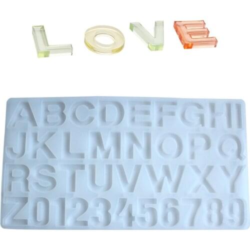 Letter & Number DIY Epoxy Jewelry Silicone Mould Necklace Pendant Molds Ornaments Accessories Tools Candy Soap Chocolate Mold