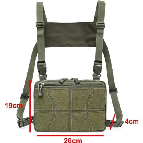 Function ESDY Tactical vest black nylon chest rig bag airsoft Bullet Hip Hop Vest Streetwear Waist Bag for men military vest