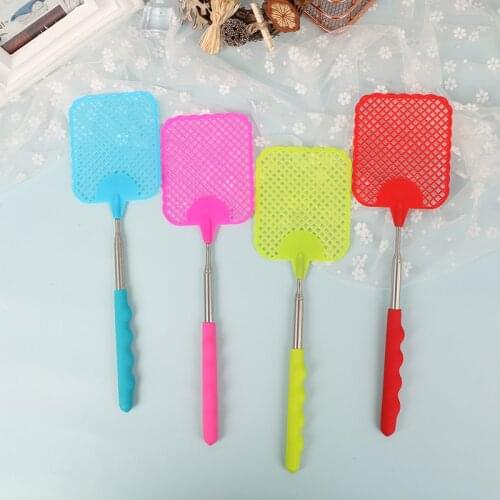 2020 new Fly Swatters Telescopic Extendable Fly Swatter Prevent Pest Mosquito Tool Flies Trap Retractable Swatter Garden Supply