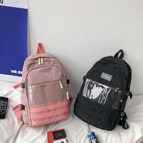 New Fashion Transparent Pocket Backpack Women Travel Bag Pack Waterproof School Bags For Teenager Girls Children Cute Backpacks