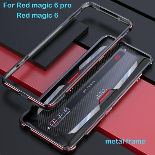 Anti-fall Metal Frame hard Back cover For Red Magic 6 6 pro Case Aluminum Alloy coque RedMagic 6 Metal Bumper Red Magic6 6 pro