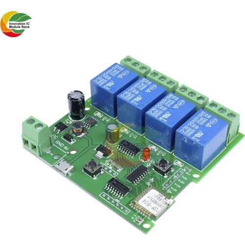 DC 5V 4CH 4 Channel 10A Relay WiFi Wireless Delay Relay Switch APP Remote Control for Smart Home for Android for IOS 4Way Module