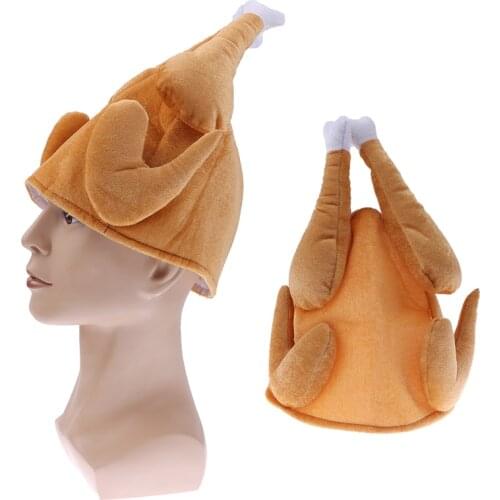 Novelty Cooked Chicken Bird Secret Santa Fancy Party Headgear Decorations For Kids Adult Christmas Turkey Thanksgiving Hat