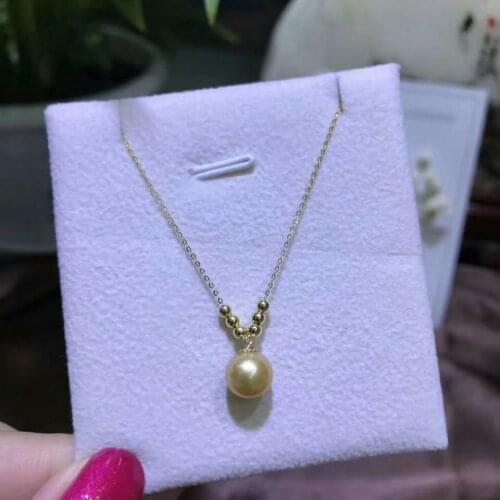 Shilovem 18k yellow gold real Natural pearls pendants fine Jewelry women trendy anniversary party new necklace plant mymz7-8zzz