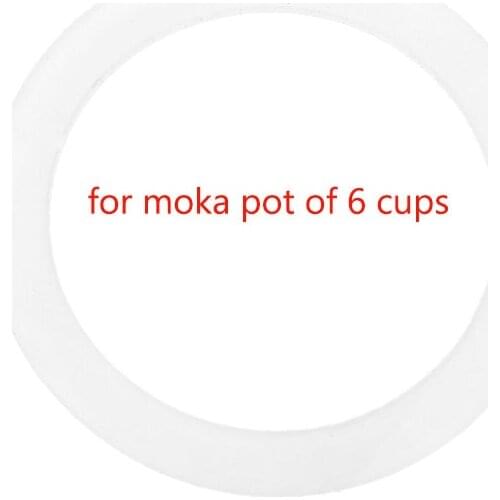 Silicone Seal Ring Flexible Washer Gasket Ring Replacenent For 6 Cups Moka Pot Espresso Kitchen Coffee Makers Accessories Parts